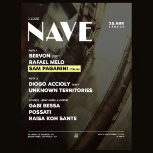 D-Edge Nave com Sam Paganini - Ingressos com desconto