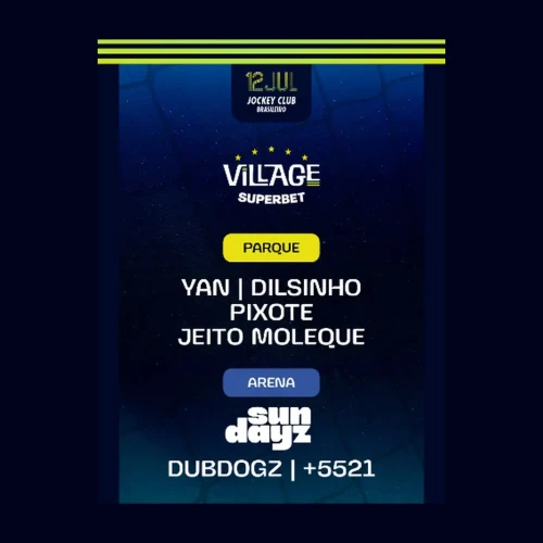 Village Rio com Jeito Moleque e Dubdogz - Ingressos com desconto