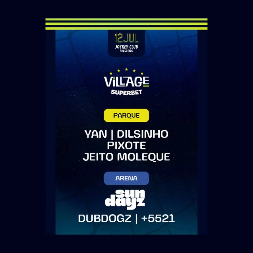 Village Rio com Jeito Moleque e Dubdogz - Ingressos com desconto