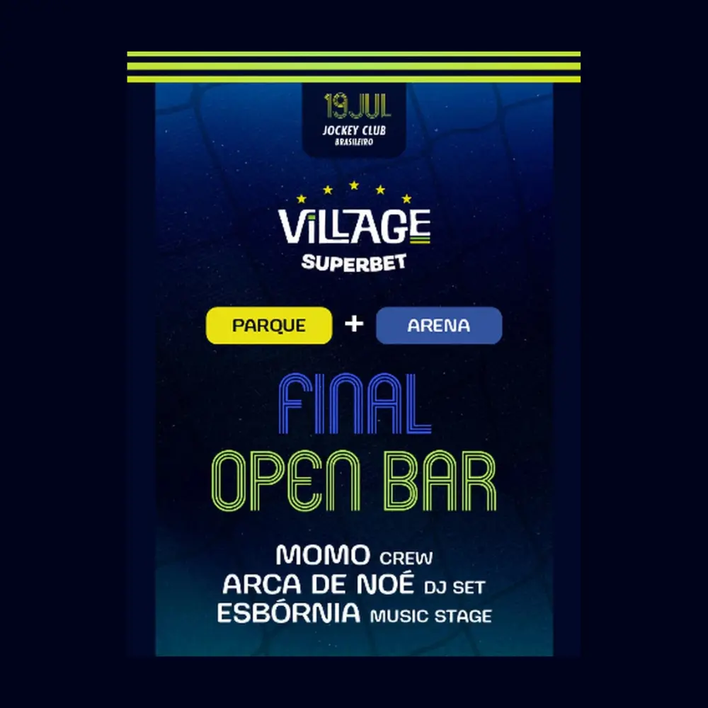 Village Rio Final Open Bar - Ingressos com desconto