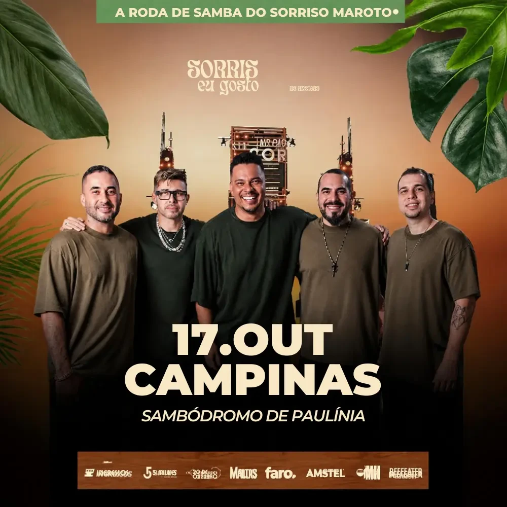 Sorriso Maroto em Campinas: Sorriso Eu Gosto no Pagode - Ingressos com desconto
