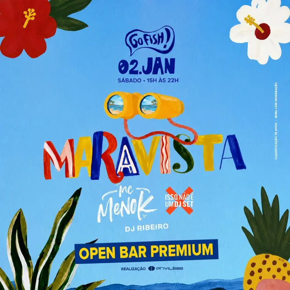Maravista com MC Menok no Go Fish Búzios - Ingressos com desconto