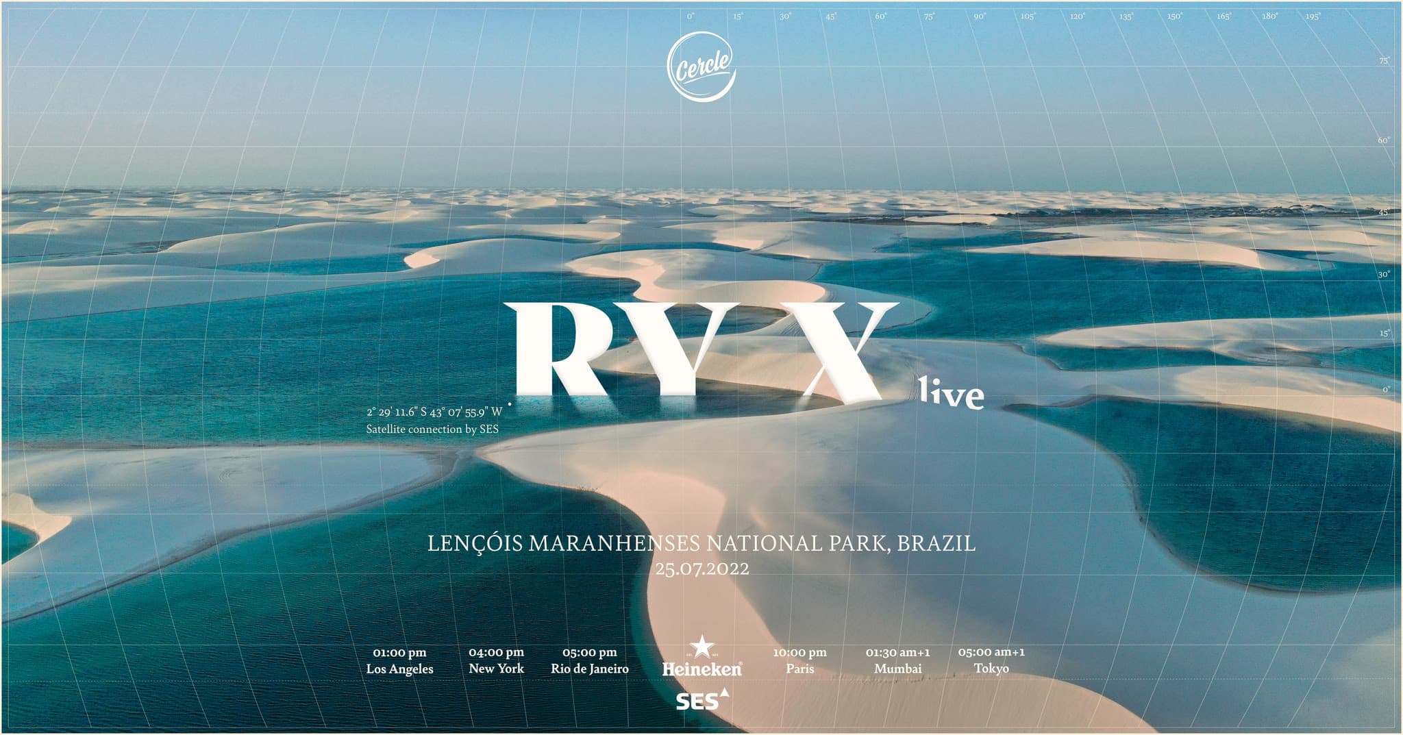 Cercle apresenta RY X ao vivo nos Lençóis Maranhenses