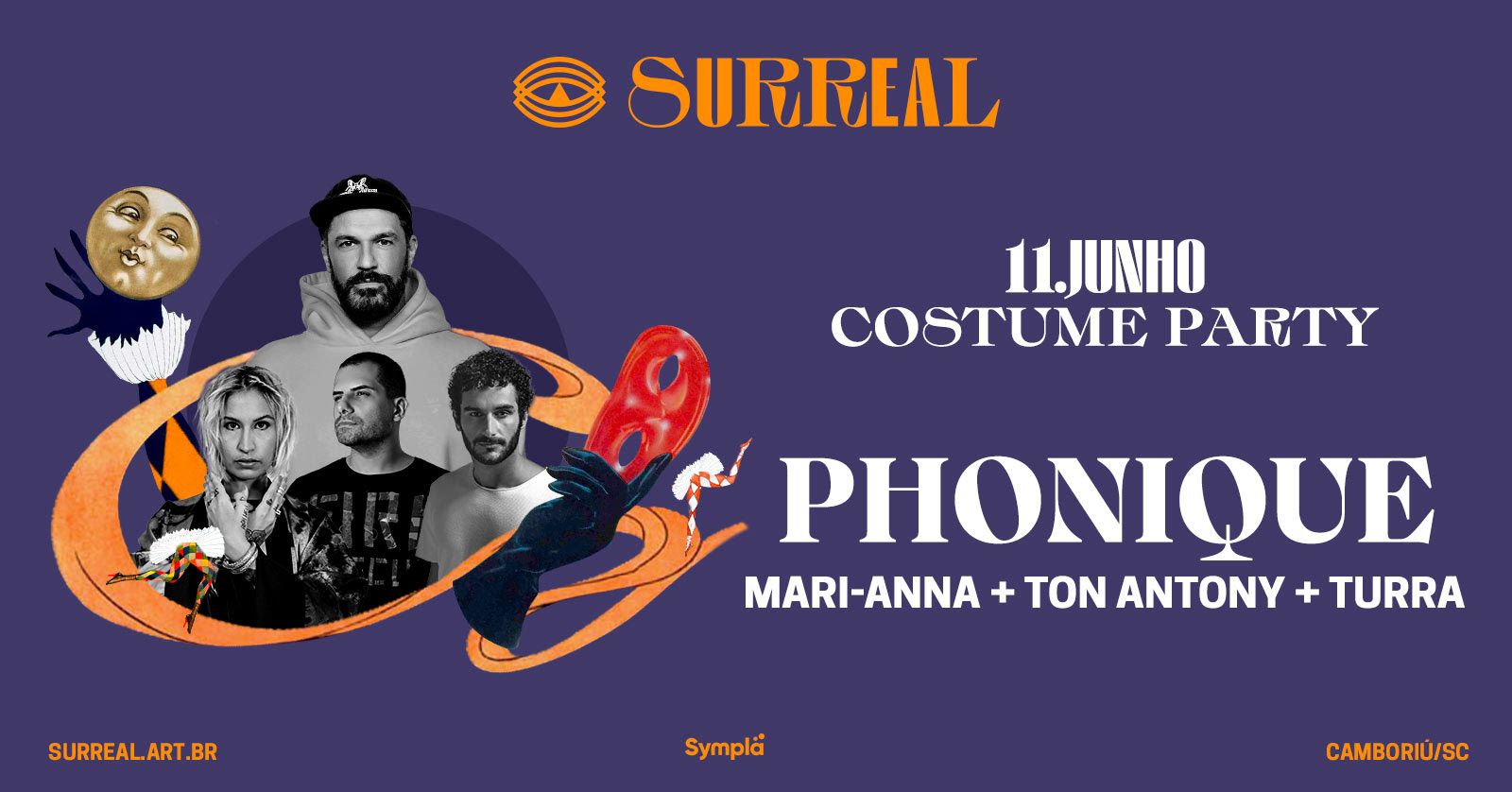 Surreal Park: Costume Party com Phonique no dia 11 de junho