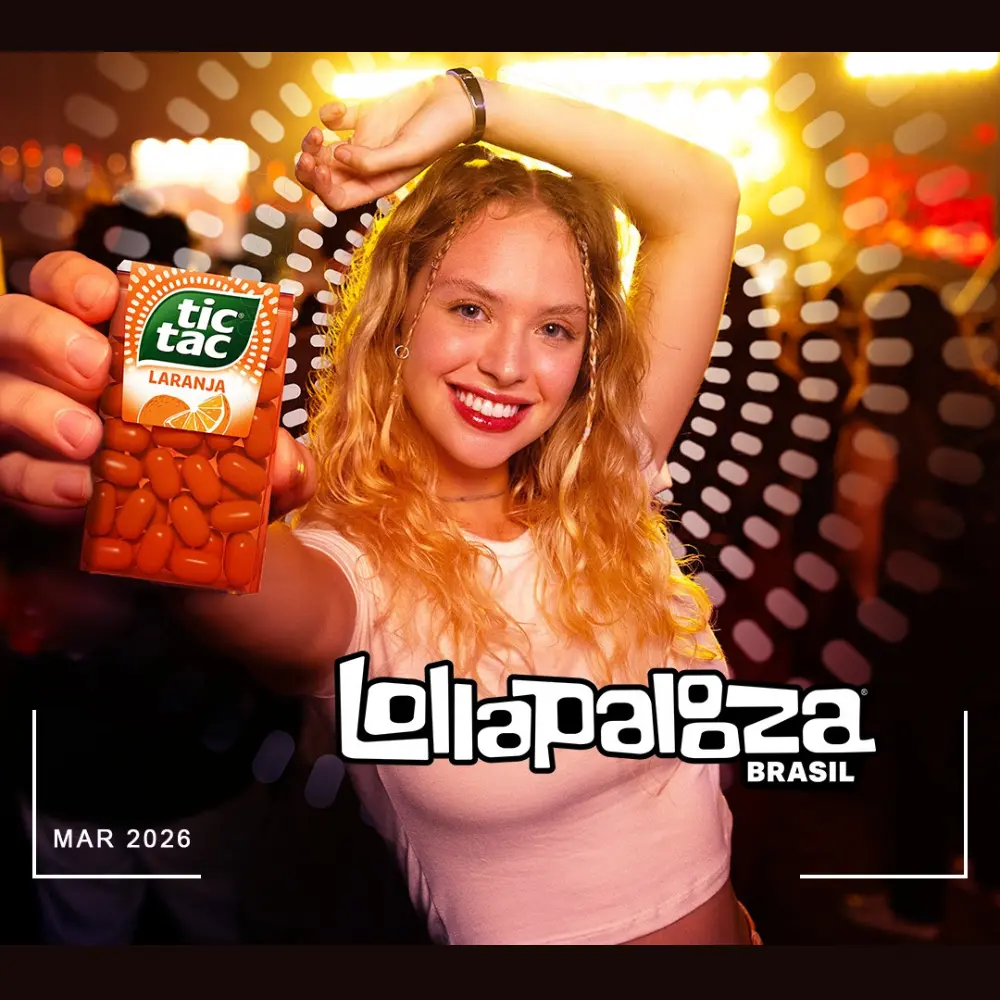 Tic Tac® renova parceria com o Lollapalooza Brasil 2026