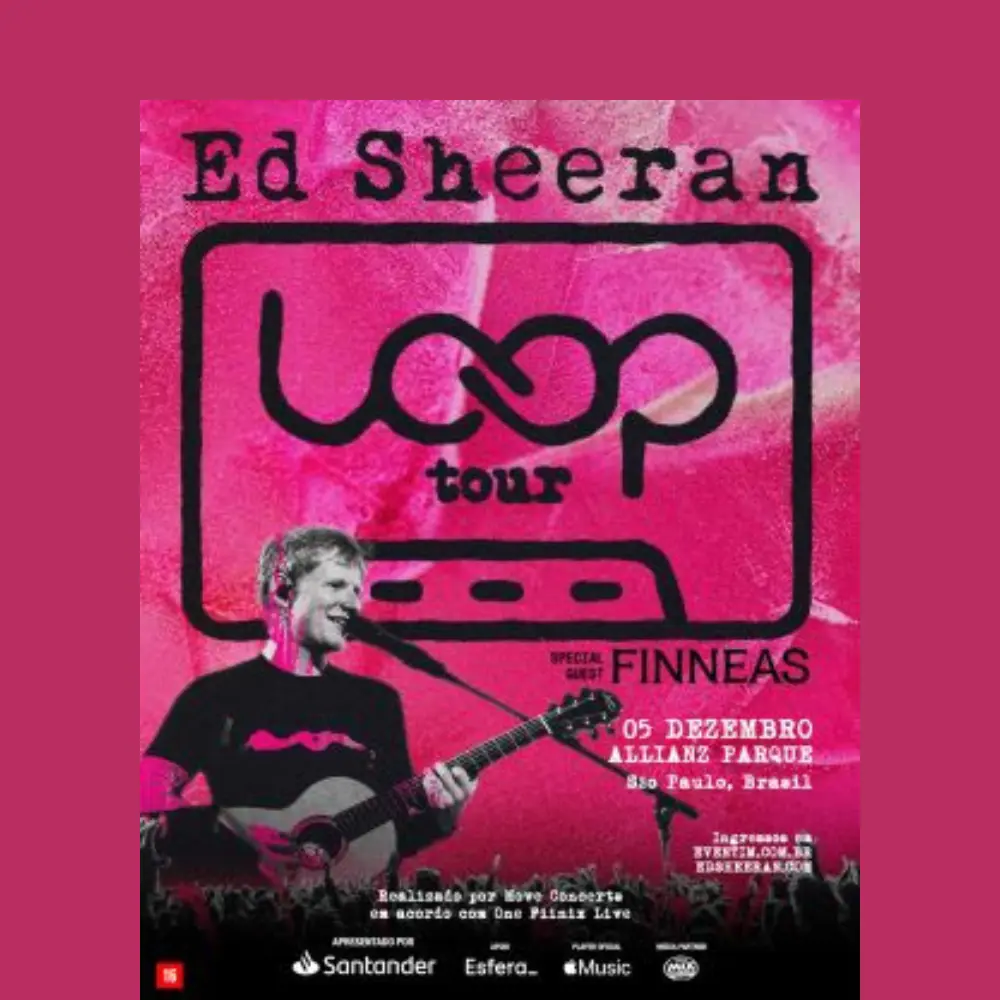 ED SHEERAN anuncia show da nova turnê mundial 'LOOP TOUR' no Brasil