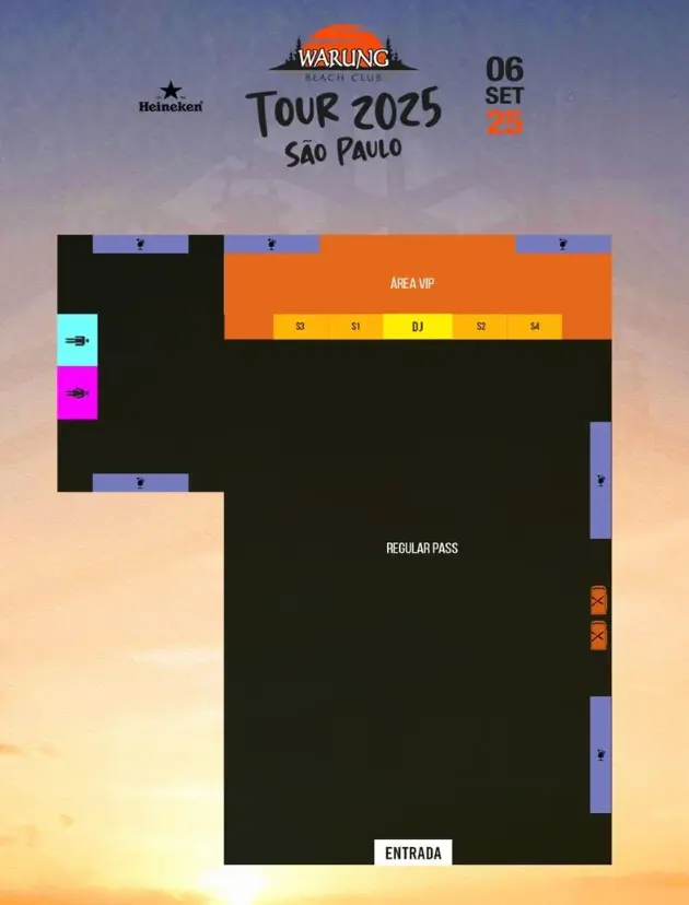 Mapa de localização do Warung Tour São Paulo na Praça das Artes